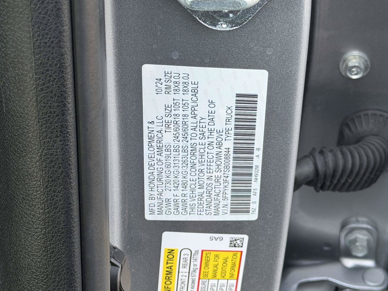 Certified 2025 Honda Ridgeline RTL+ image 21