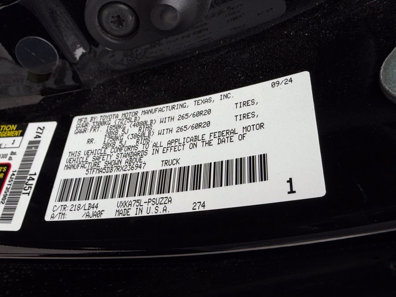 Used 2024 Toyota Tundra 1794 Edition w/ TRD Off-Road Package AWD/4WD image 14