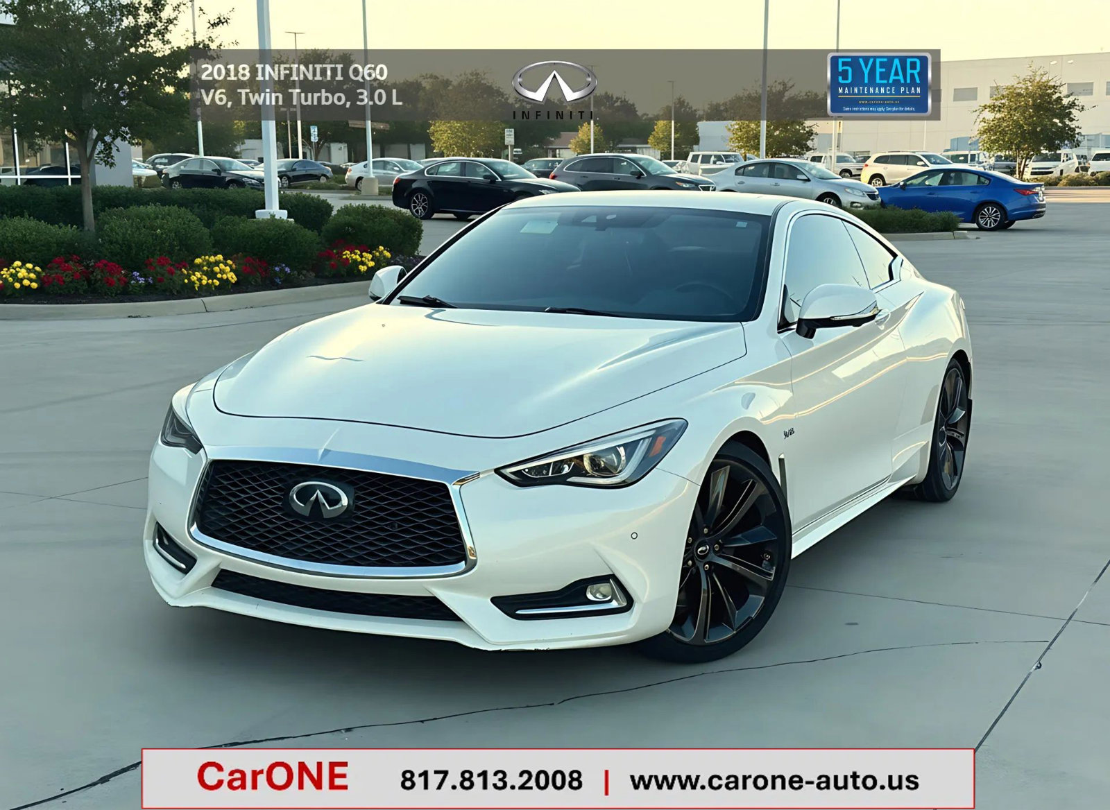 Used 2018 INFINITI Q60 Red Sport 400 w/ Sensory Package 3.0T Sport image 1