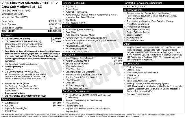 Used 2025 Chevrolet Silverado 2500 LTZ w/ LTZ Plus Package AWD/4WD image 4