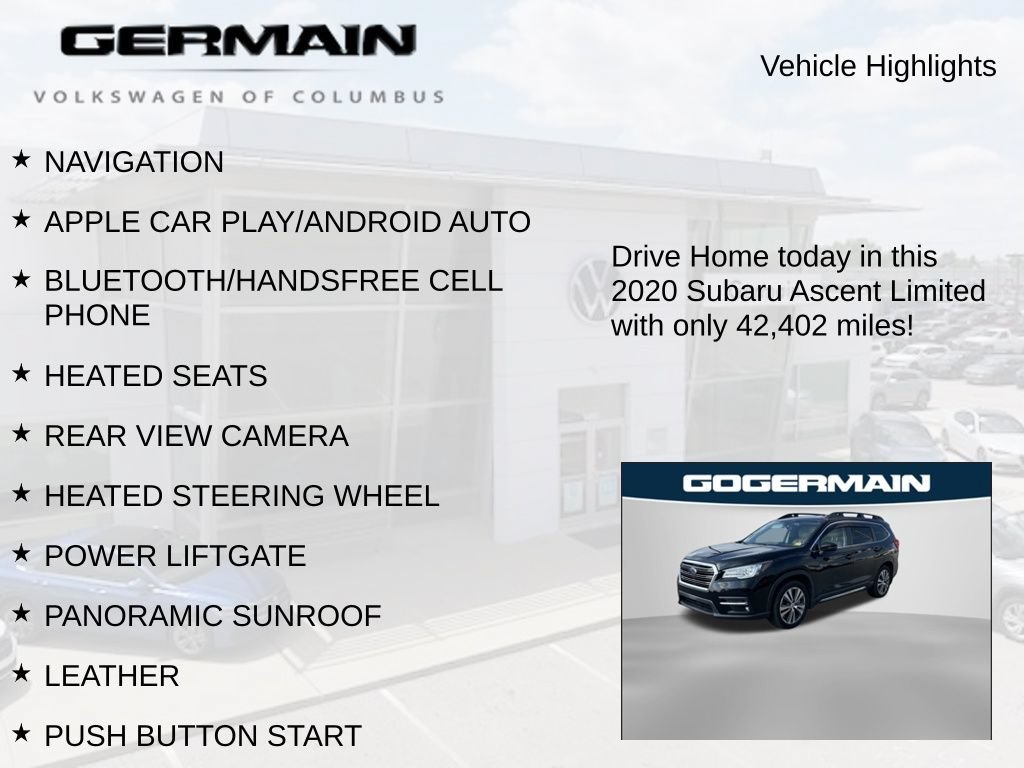 Used 2020 Subaru Ascent Limited w/ Technology Package AWD/4WD image 6