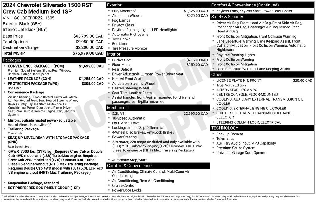 Used 2024 Chevrolet Silverado 1500 RST w/ Convenience Package II AWD/4WD image 2