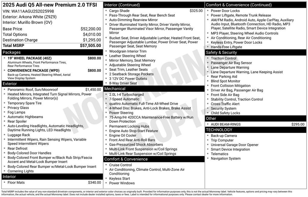 Certified 2025 Audi Q5 Premium w/ Convenience Package image 29