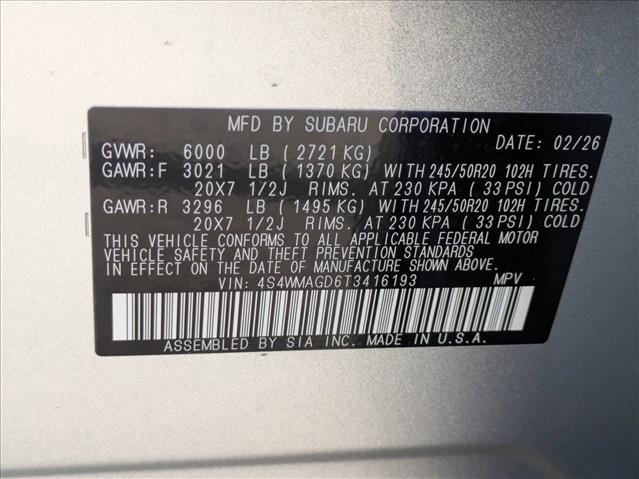 New 2026 Subaru Ascent Limited AWD/4WD image 19