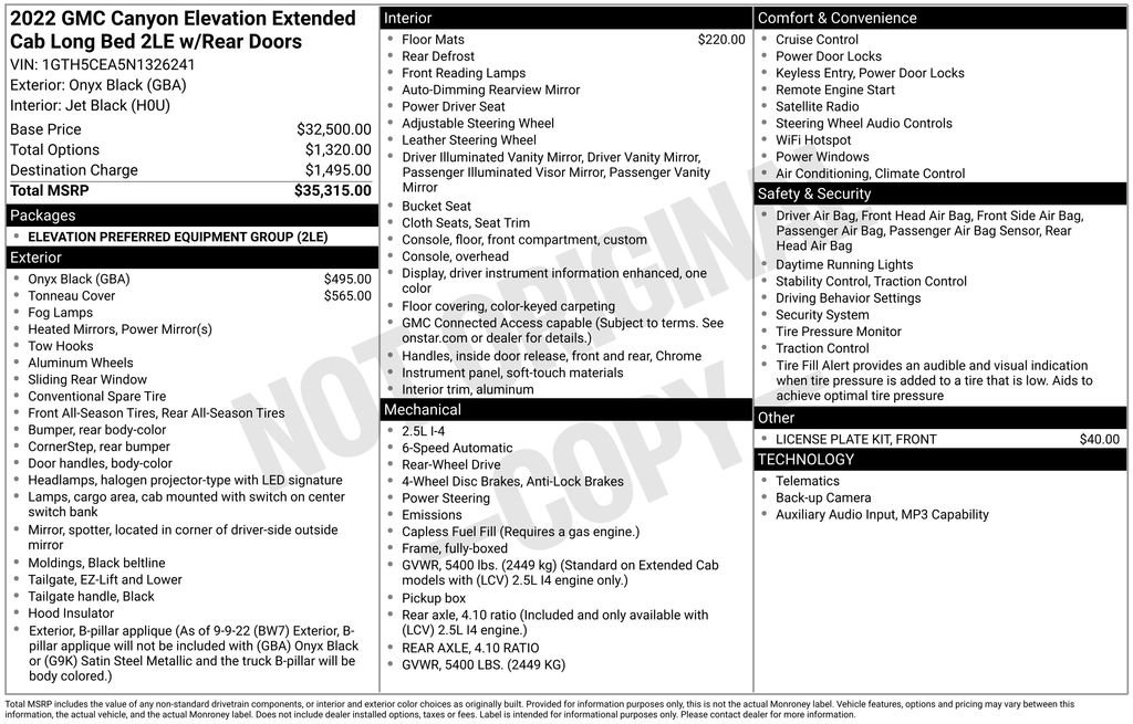 Used 2022 GMC Canyon Elevation RWD image 19