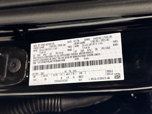 New 2026 Ford F150 Raptor w/ Equipment Group 803A Raptor R AWD/4WD image 31