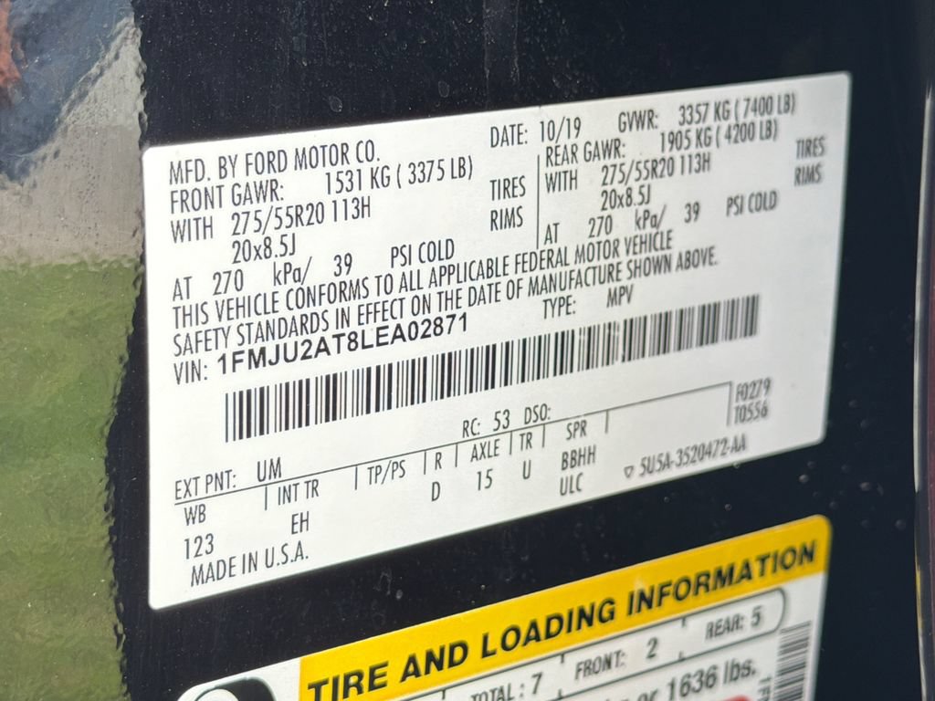 Used 2020 Ford Expedition Limited w/ Equipment Group 301A AWD/4WD image 30