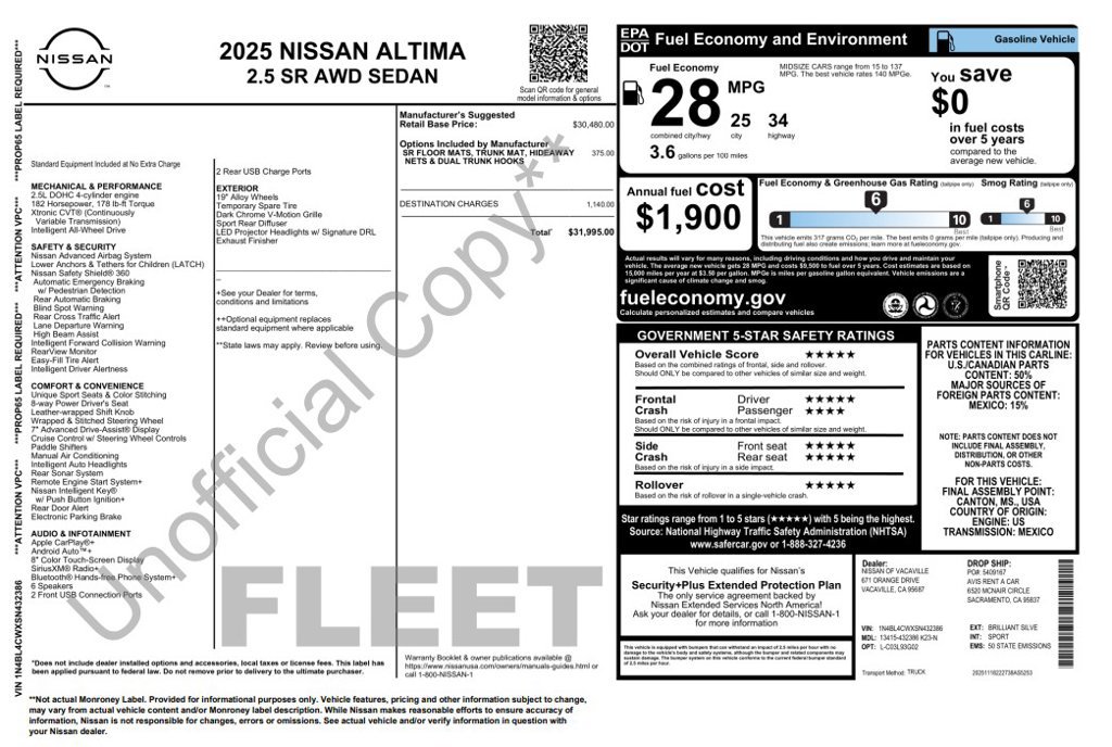 Used 2025 Nissan Altima 2.5 SR AWD/4WD image 4
