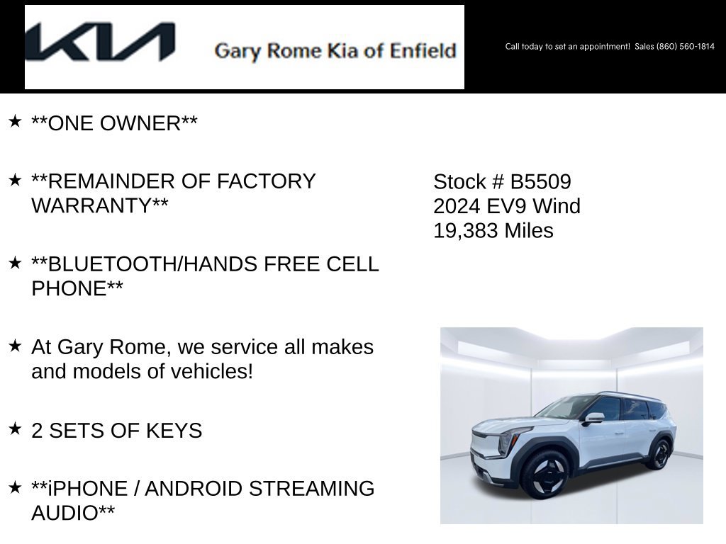 Certified 2024 Kia EV9 Wind AWD/4WD image 7