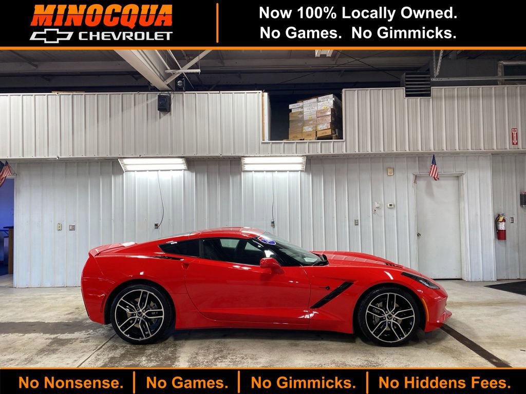 Used 2018 Chevrolet Corvette Stingray Coupe w/ Carbon Flash Badge Package RWD image 1