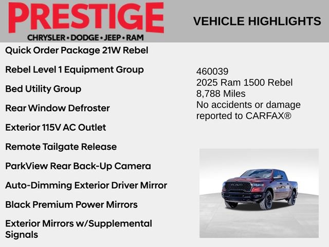 Used 2025 RAM 1500 Rebel w/ Bed Utility Group image 2