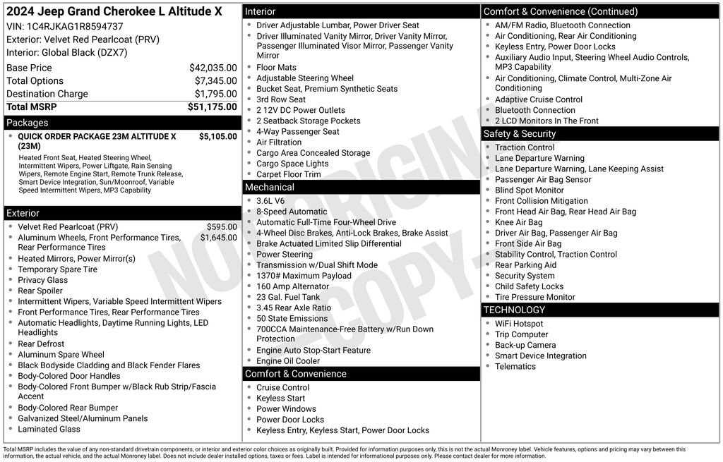Used 2024 Jeep Grand Cherokee L Altitude AWD/4WD image 12