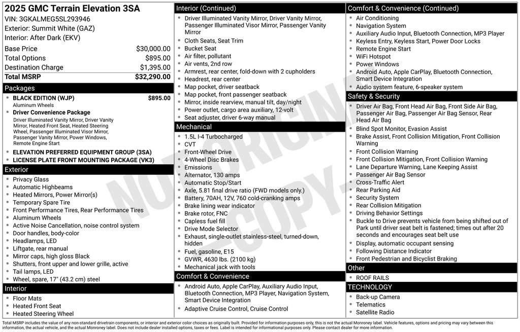 Used 2025 GMC Terrain Elevation w/ Black Edition image 4