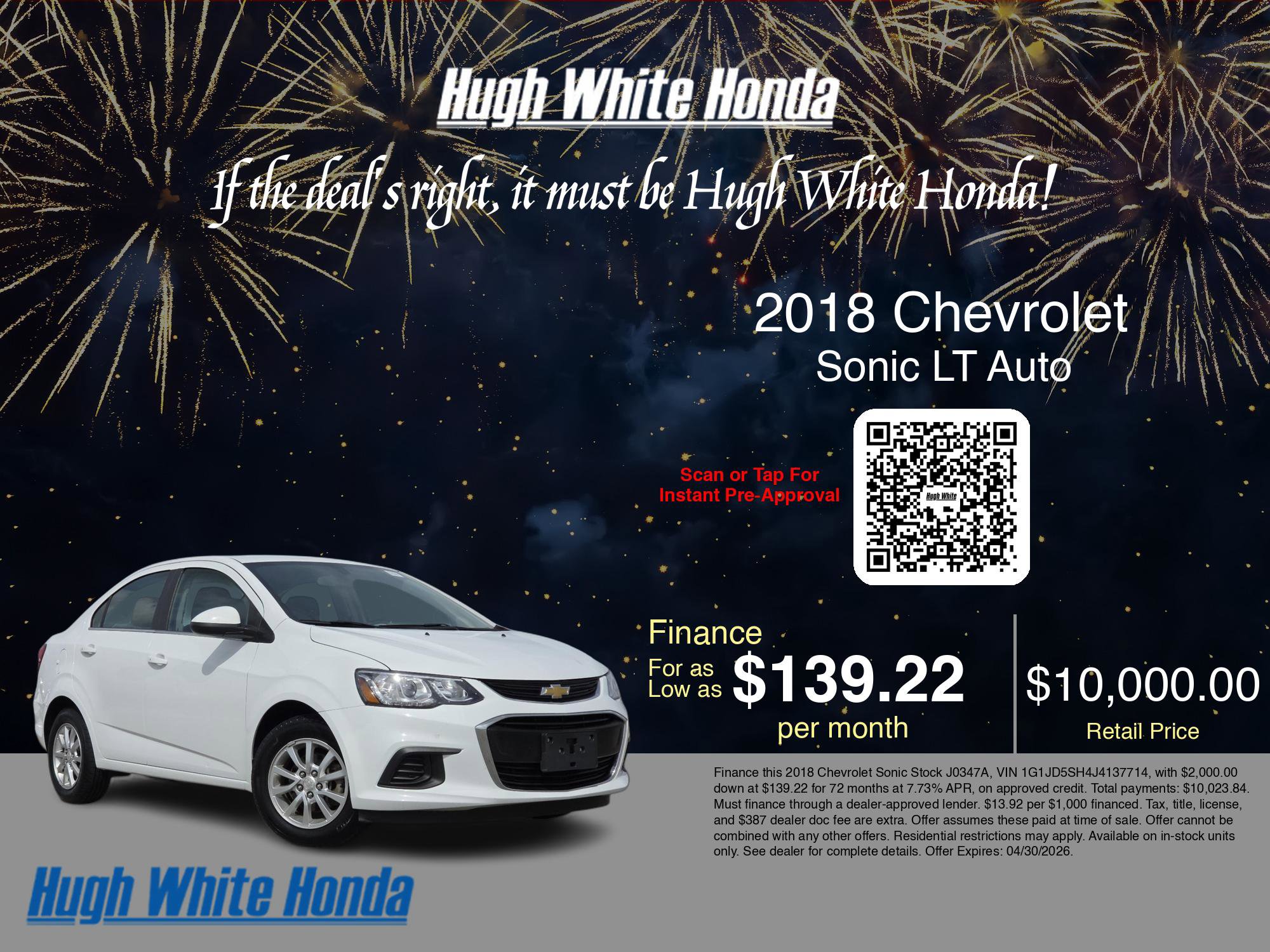 Used 2018 Chevrolet Sonic LT w/ Convenience Package image 3