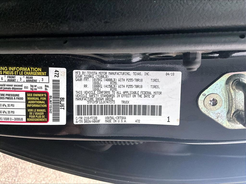 Used 2018 Toyota Tundra SR5 AWD/4WD image 9
