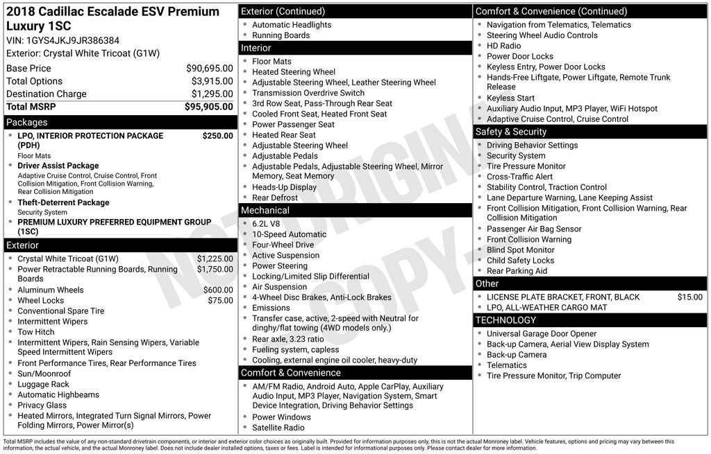 Used 2018 Cadillac Escalade ESV Premium Luxury image 37