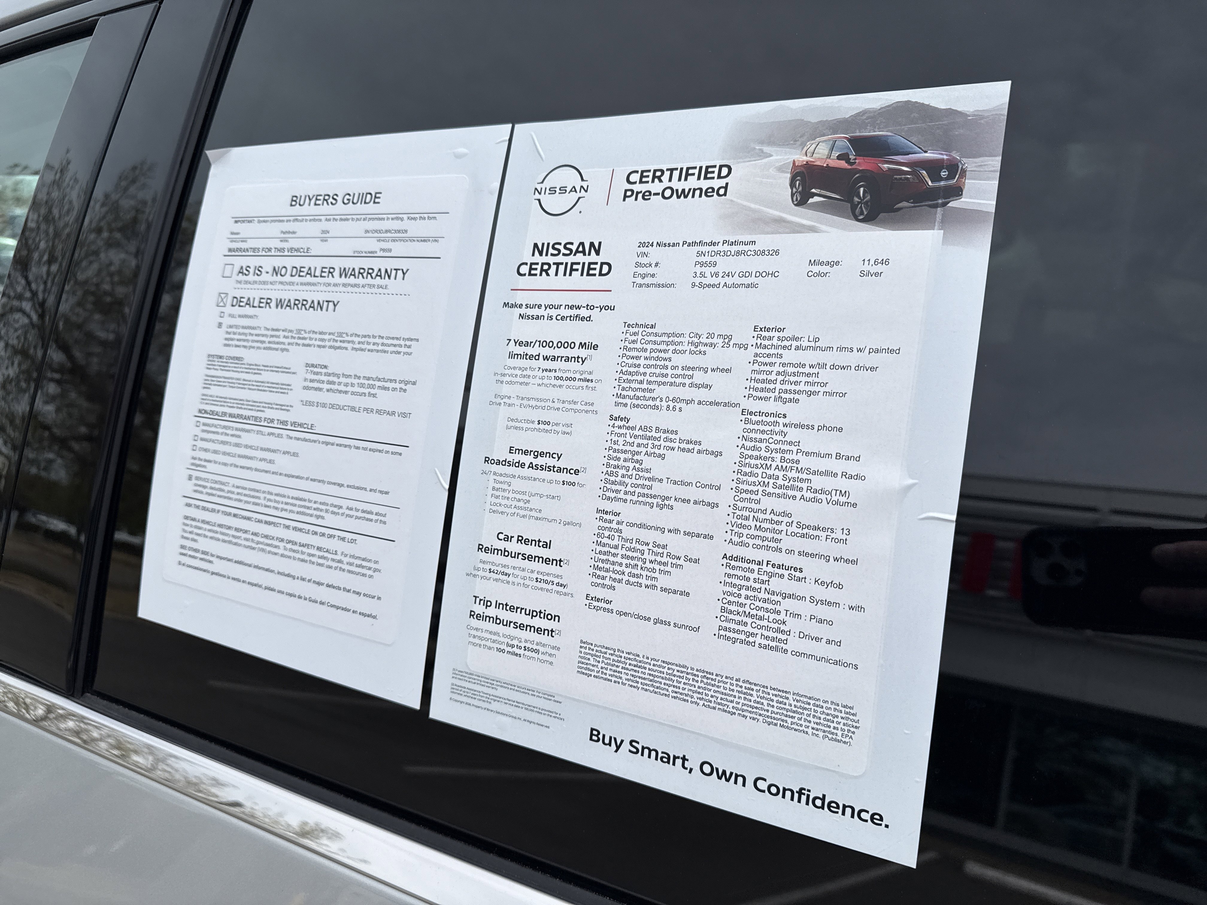 Certified 2024 Nissan Pathfinder Platinum w/ Cargo Package AWD/4WD image 19