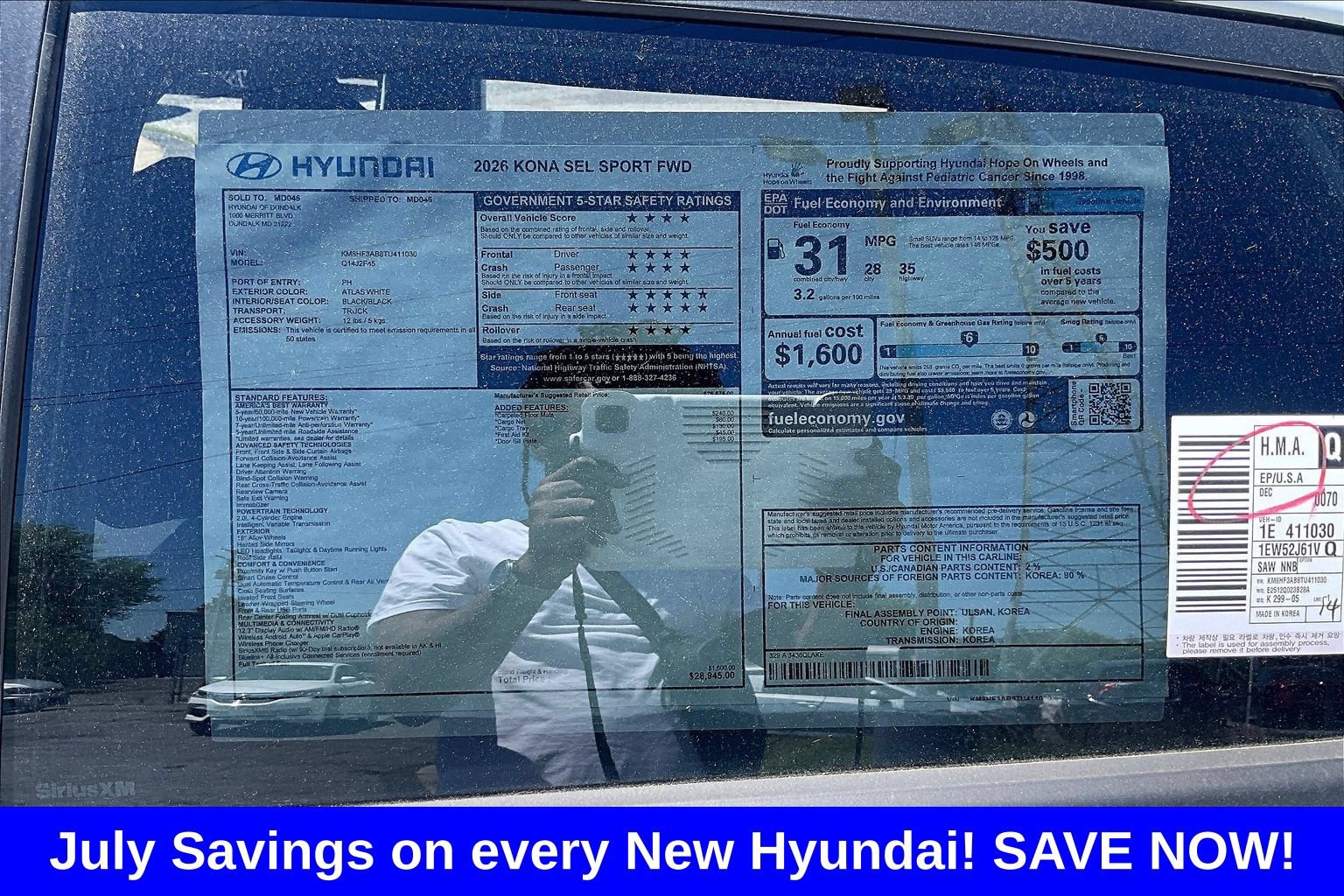 New 2026 Hyundai Kona SEL Sport FWD image 18