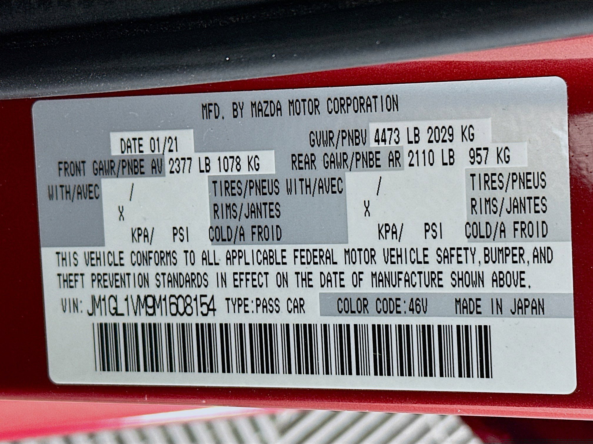 Used 2021 MAZDA MAZDA6 Touring image 12