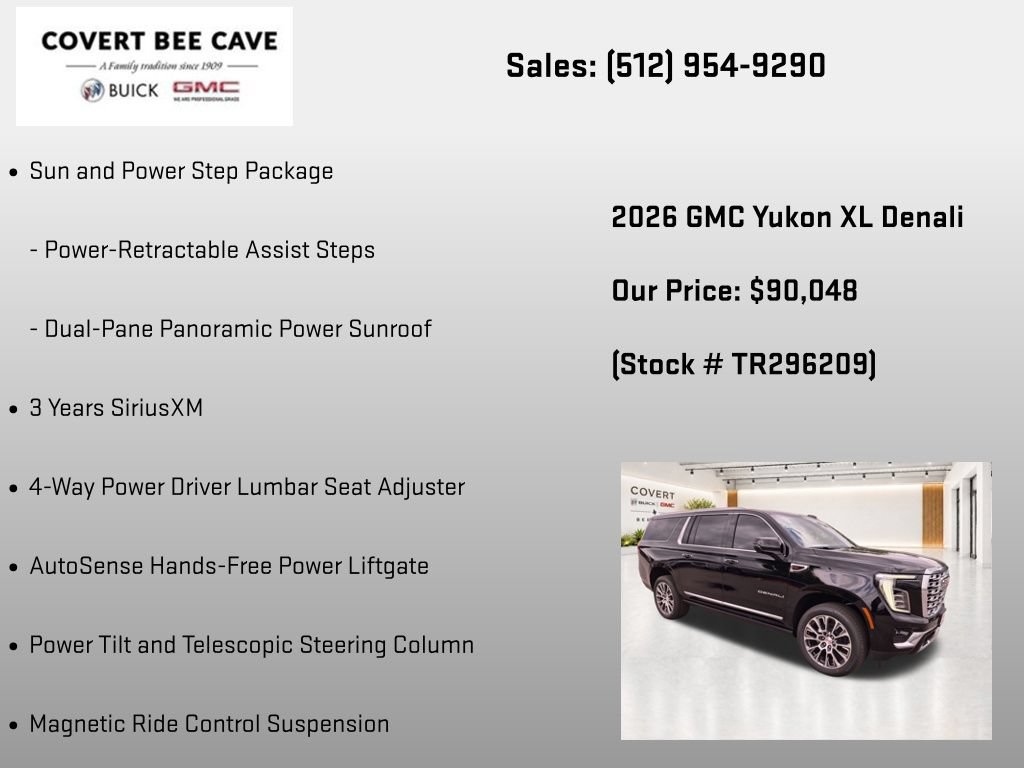 New 2026 GMC Yukon XL Denali w/ Sun & Power Step Package AWD/4WD image 19