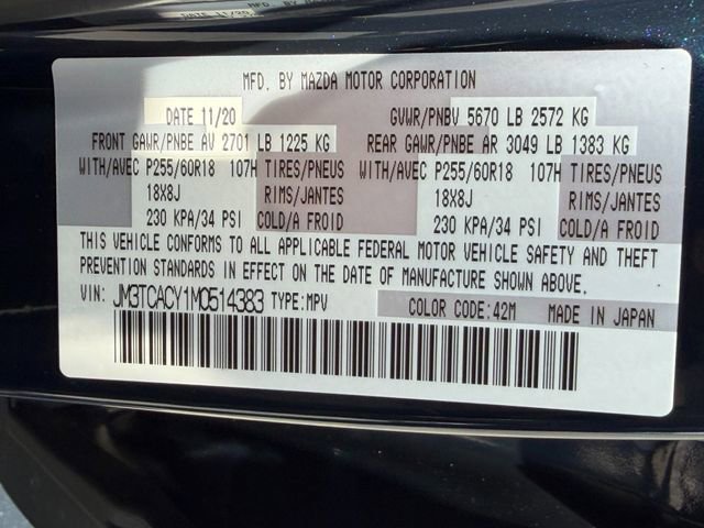 Used 2021 MAZDA CX-9 Touring w/ Touring Premium Package FWD image 25