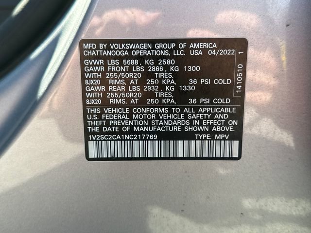 Used 2022 Volkswagen Atlas Cross Sport SEL R-Line AWD/4WD image 20