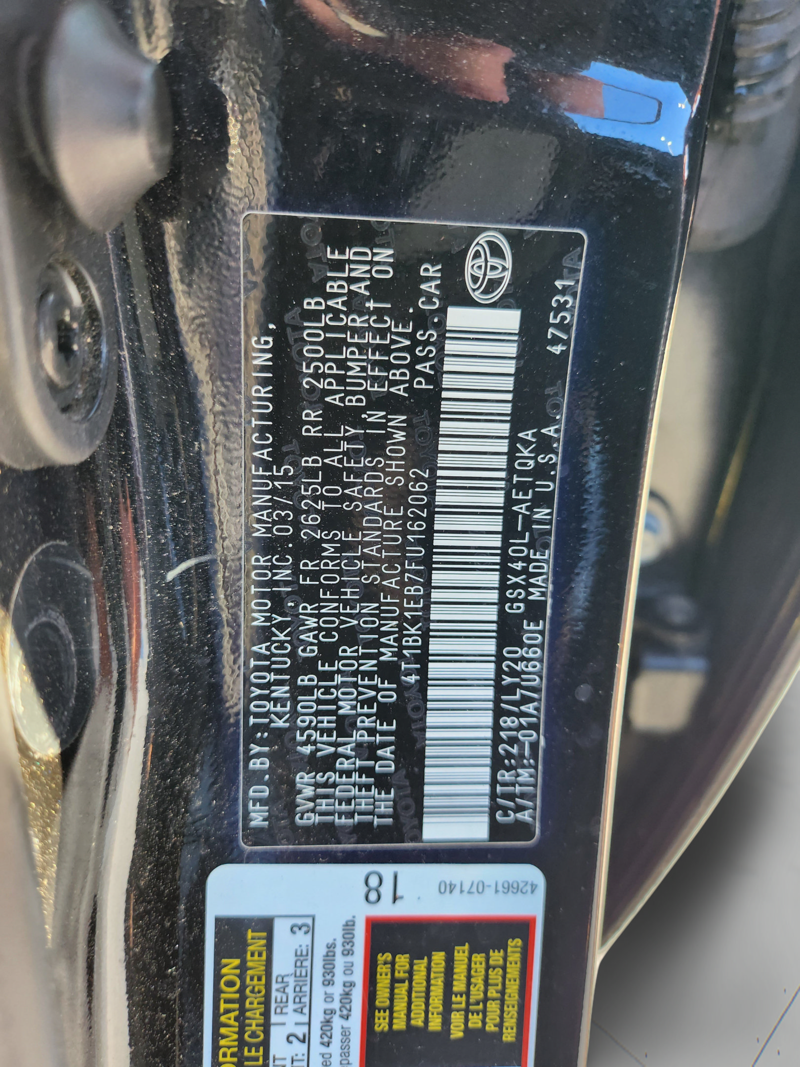 Used 2015 Toyota Avalon XLE Touring Sport Edition FWD image 31