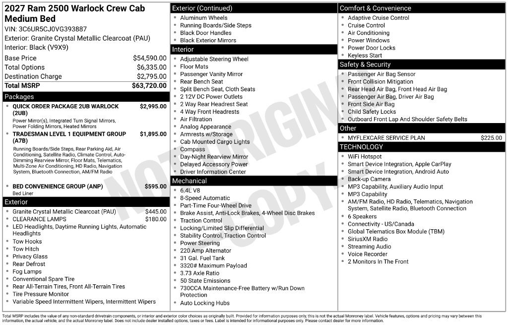 New 2027 RAM 2500 Warlock AWD/4WD image 5