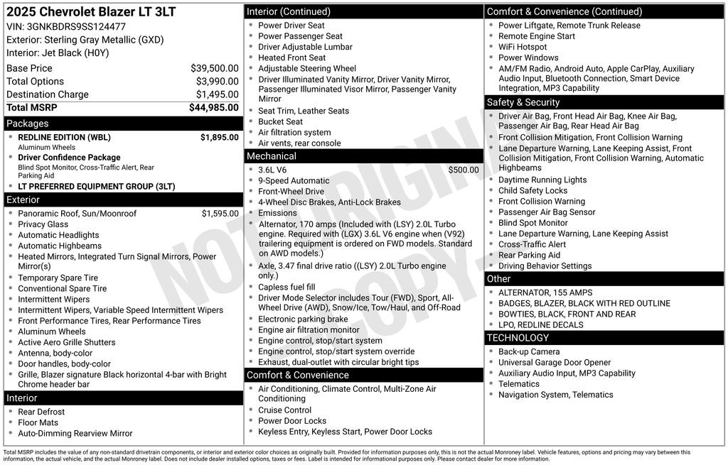 Used 2025 Chevrolet Blazer LT w/ Redline Edition image 24