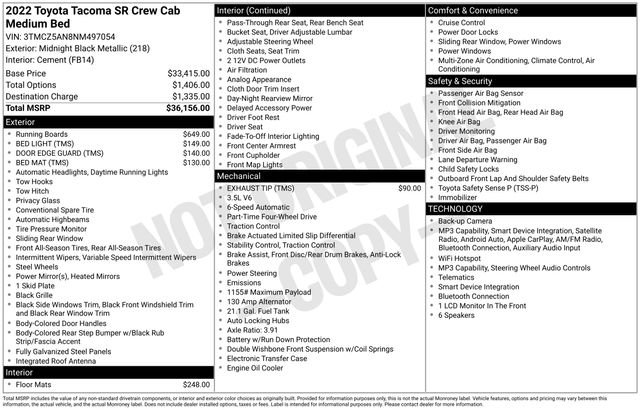 Used 2022 Toyota Tacoma SR AWD/4WD image 4