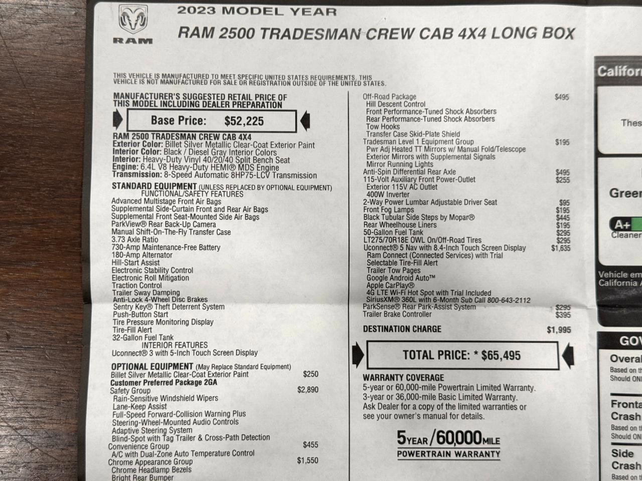 Used 2023 RAM 2500 Tradesman w/ Safety Group AWD/4WD image 68