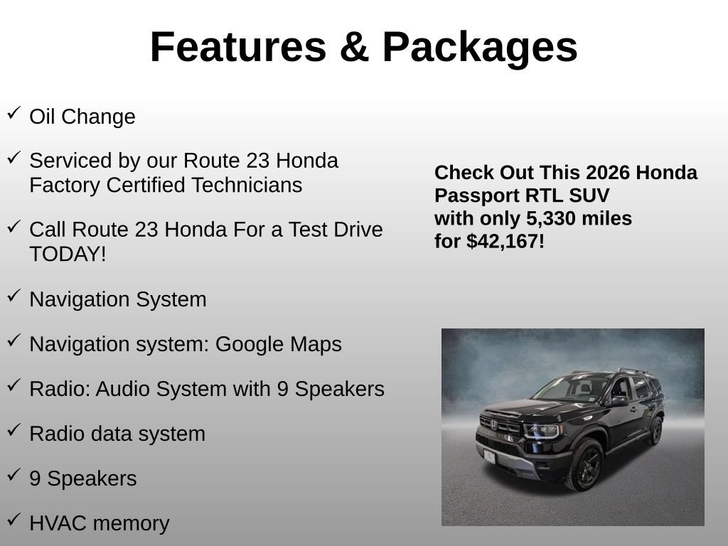 Certified 2026 Honda Passport RTL image 4