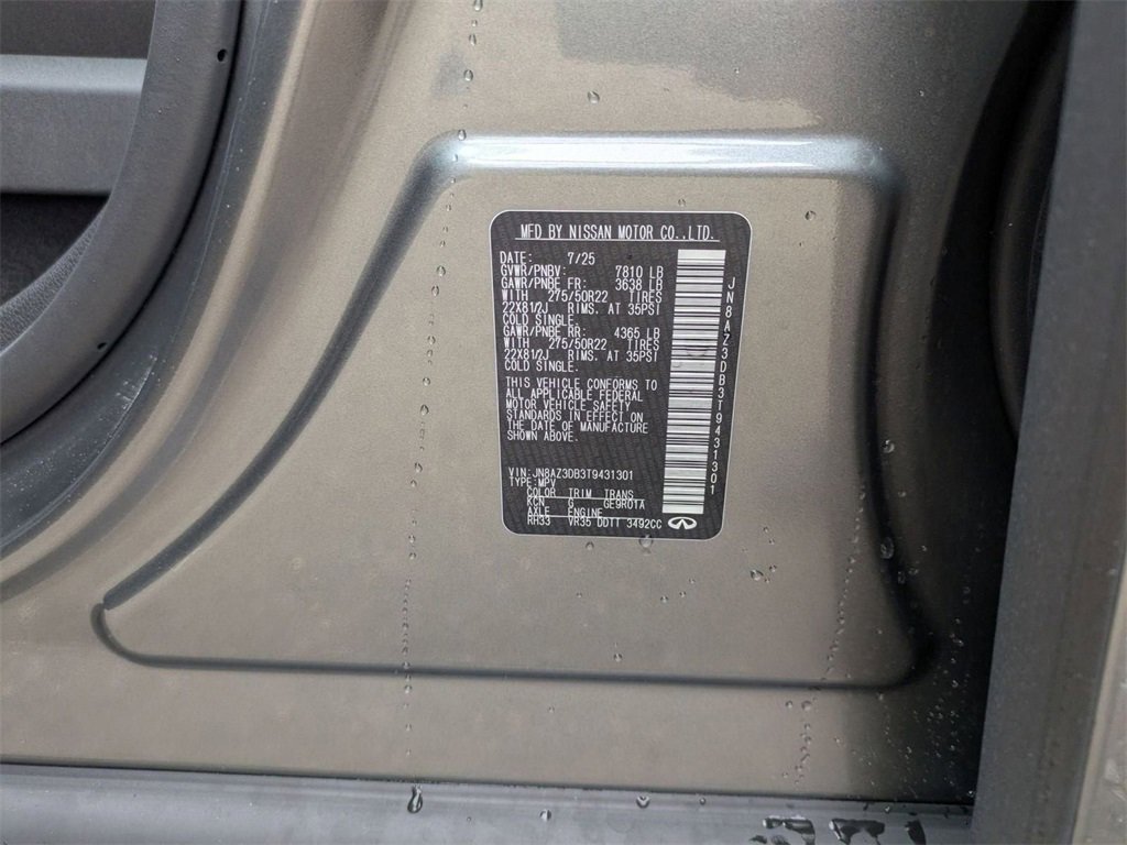 New 2026 INFINITI QX80 4WD w/ Sport Exterior Package image 36