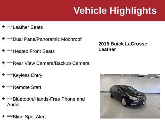 Used 2015 Buick LaCrosse Leather w/ Experience Buick Package FWD image 10