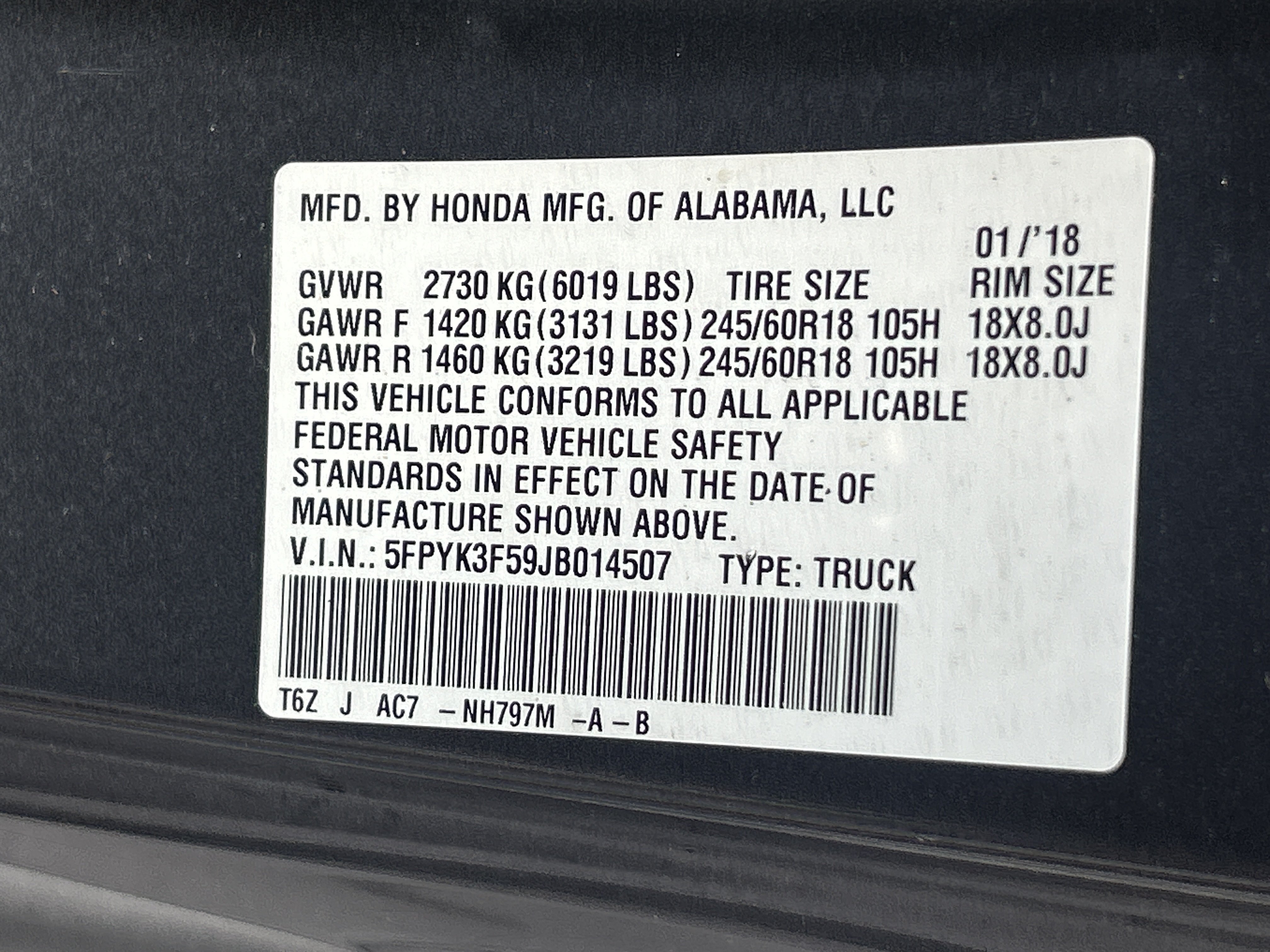 Used 2018 Honda Ridgeline RTL image 36
