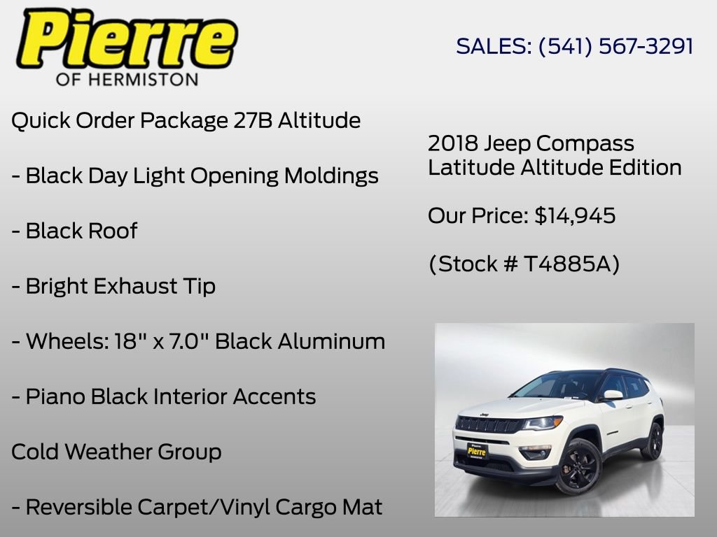 Used 2018 Jeep Compass Latitude w/ Popular Equipment Group AWD/4WD image 12
