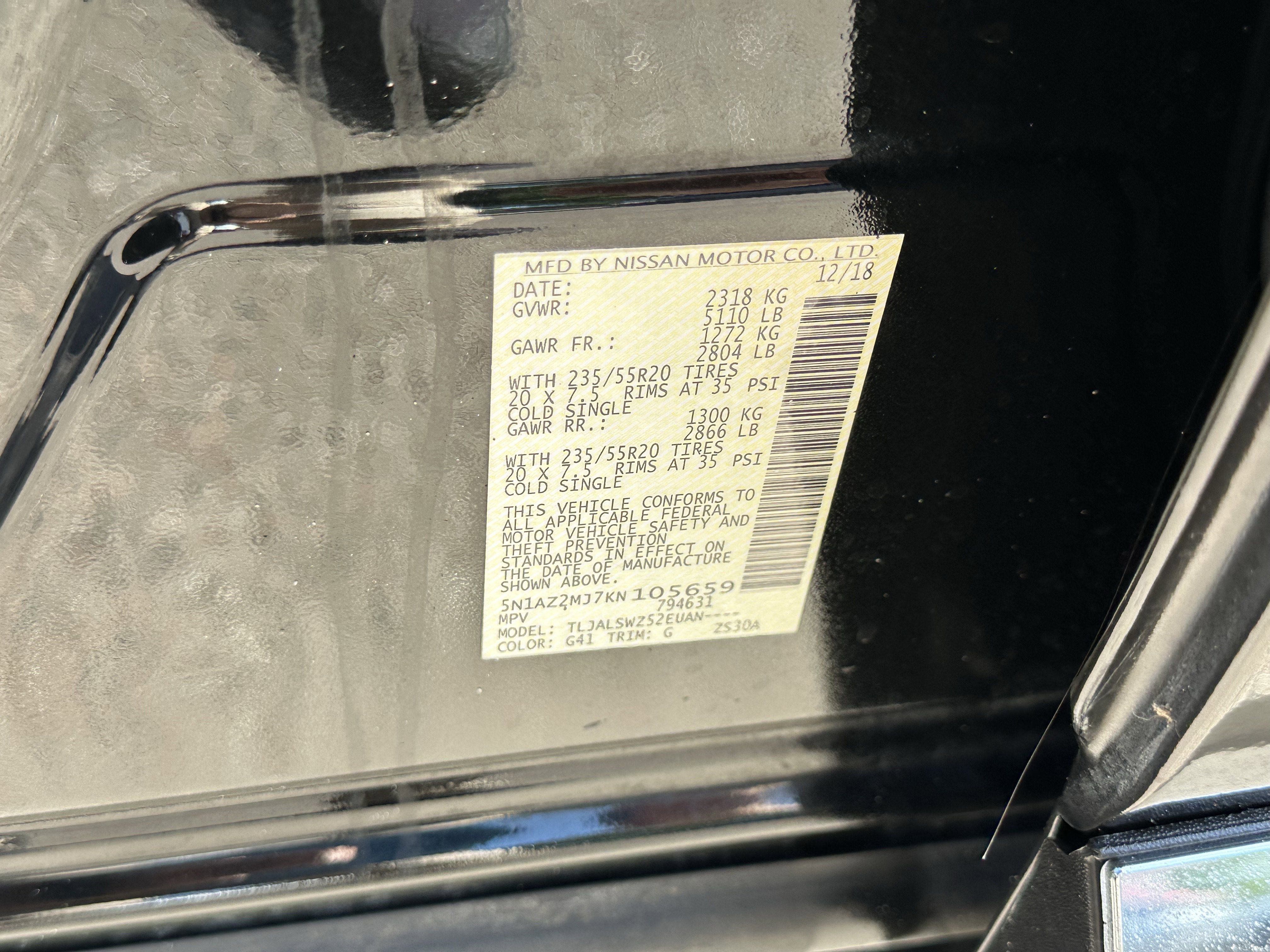 Used 2019 Nissan Murano Platinum w/ Cargo Package image 39