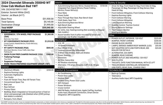 Used 2024 Chevrolet Silverado 3500 W/T AWD/4WD image 4