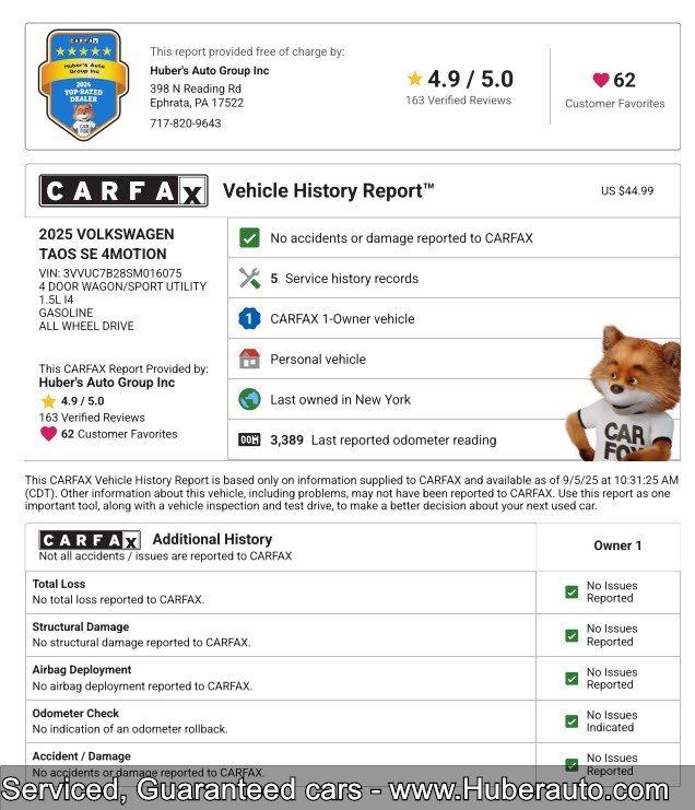 Used 2025 Volkswagen Taos SE image 5