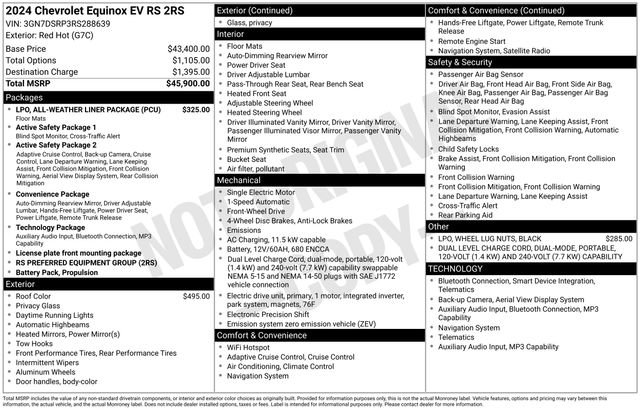 Used 2024 Chevrolet Equinox EV RS FWD image 32