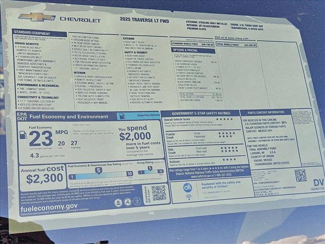 New 2025 Chevrolet Traverse LT w/ Driver Confidence Package image 17