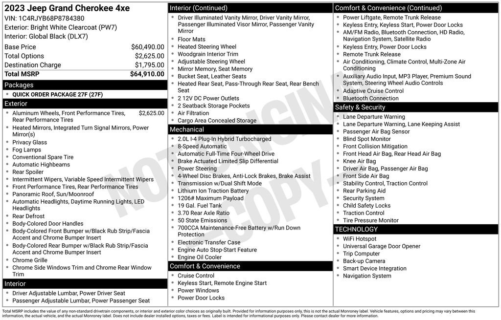 Used 2023 Jeep Grand Cherokee 4WD 4xe image 4