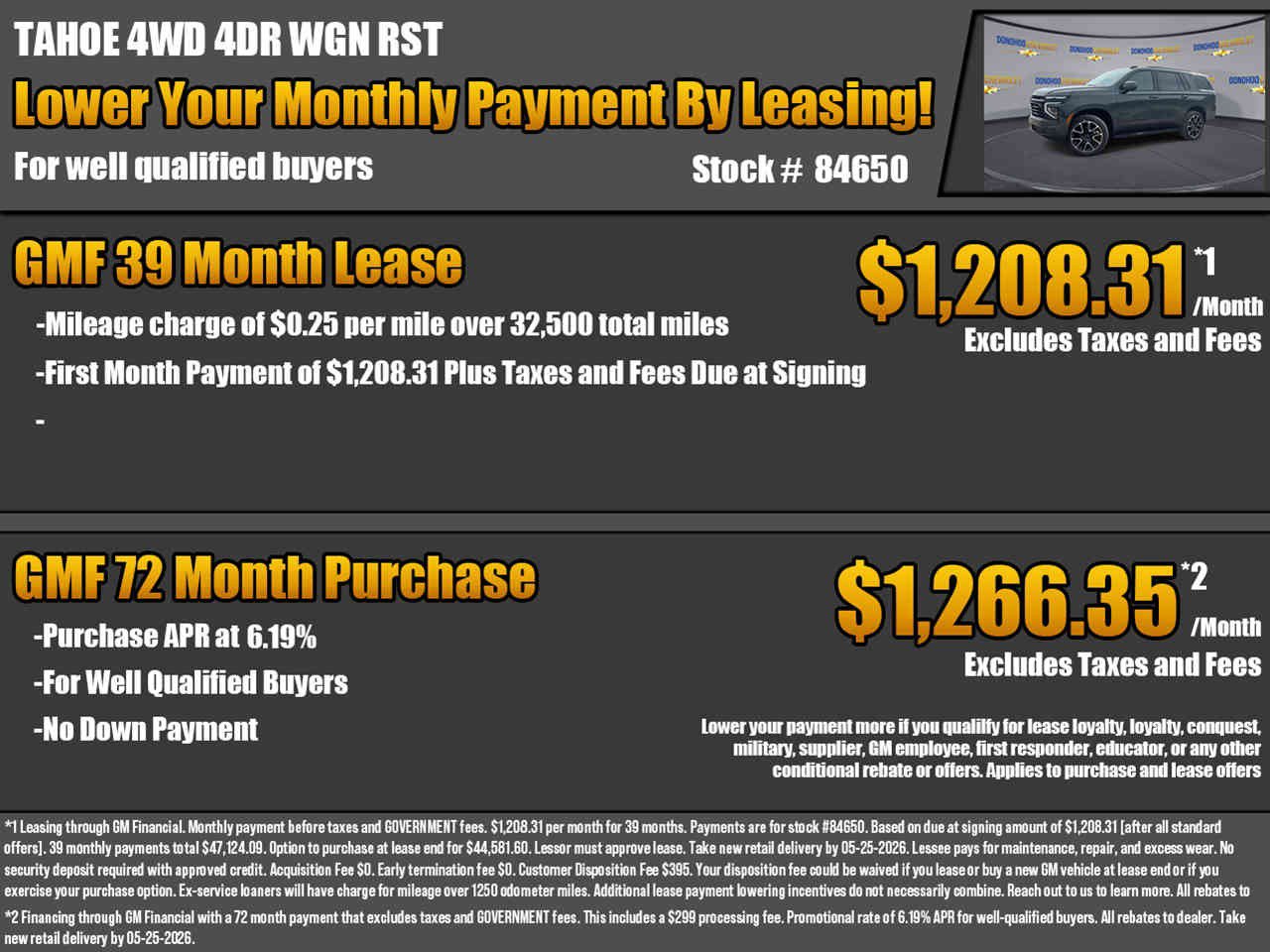 New 2026 Chevrolet Tahoe RST w/ Comfort Package AWD/4WD image 2