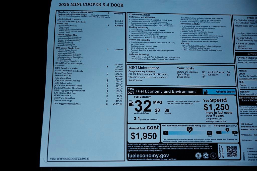 New 2026 MINI Cooper S image 40