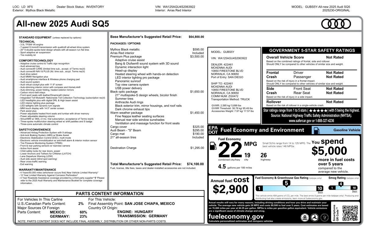 New 2025 Audi SQ5 Premium Plus image 5