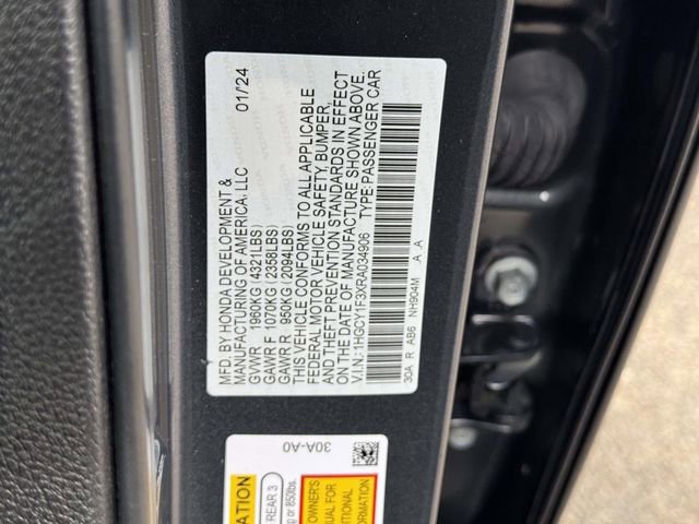 Certified 2024 Honda Accord EX image 17