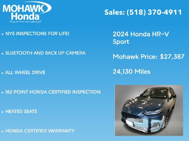 Certified 2024 Honda HR-V Sport image 8