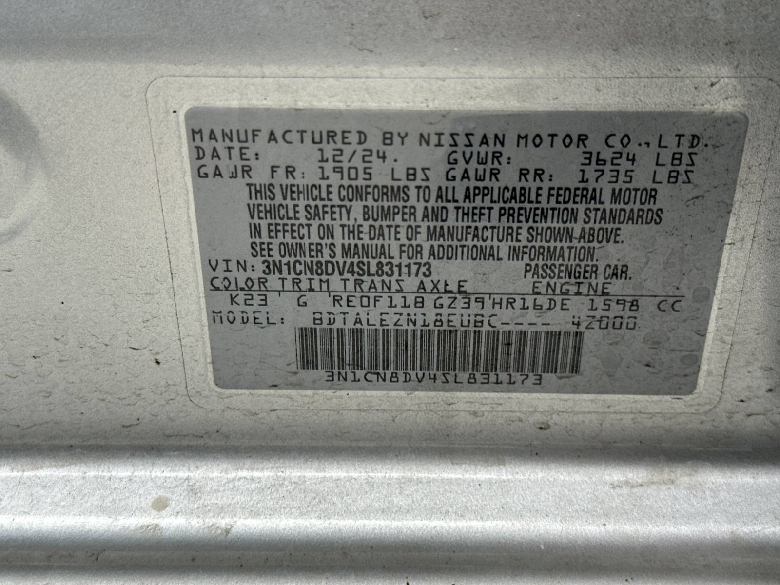Used 2025 Nissan Versa S w/ S Plus Package FWD image 25