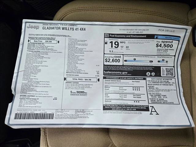 New 2026 Jeep Gladiator Willys AWD/4WD image 17