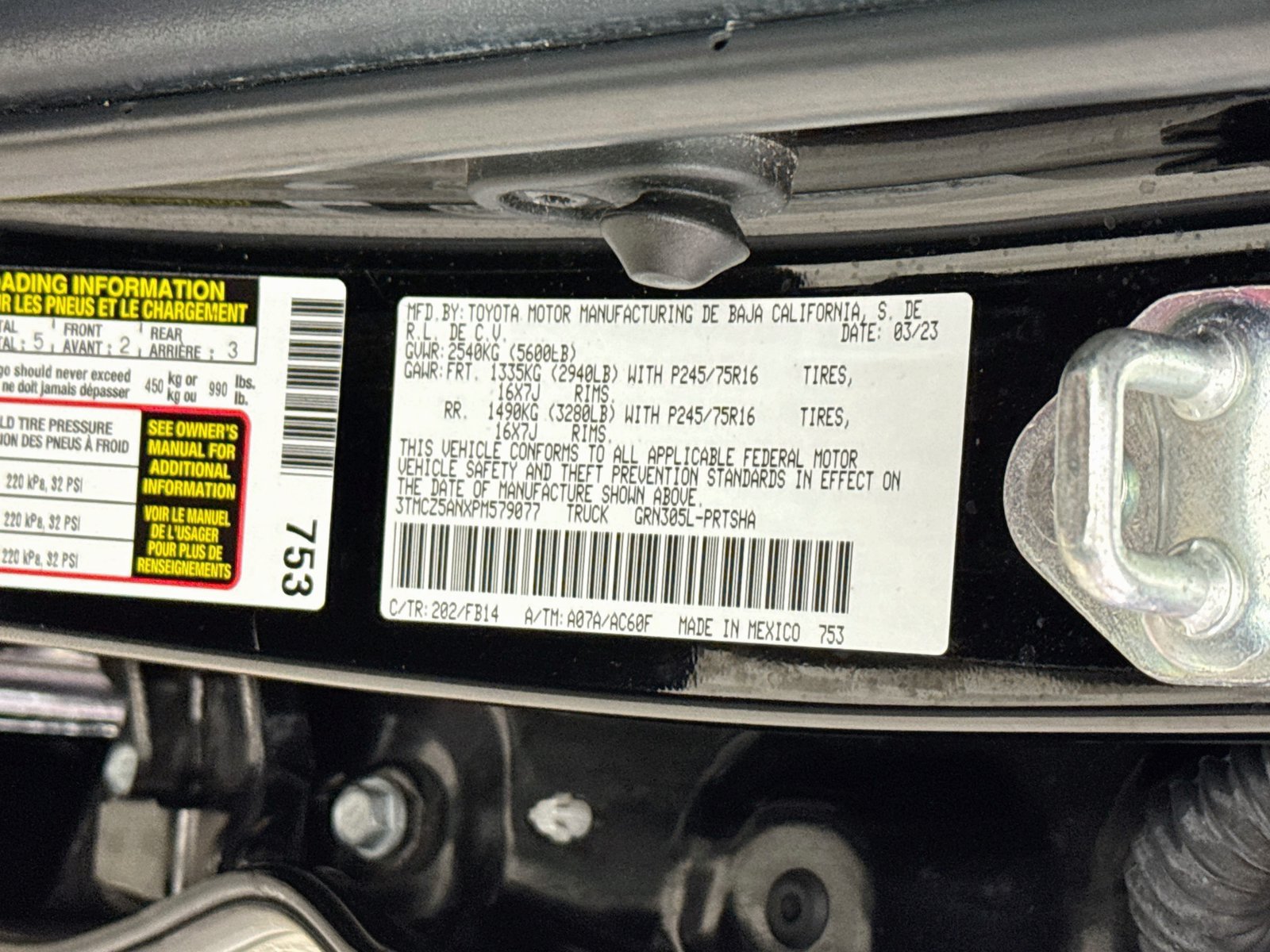 Certified 2023 Toyota Tacoma SR AWD/4WD image 28